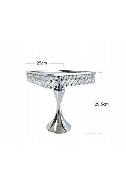 NO BRAND SILVER 25CM F701 fructieră pătrată cu mărgele cu design de fructe și...