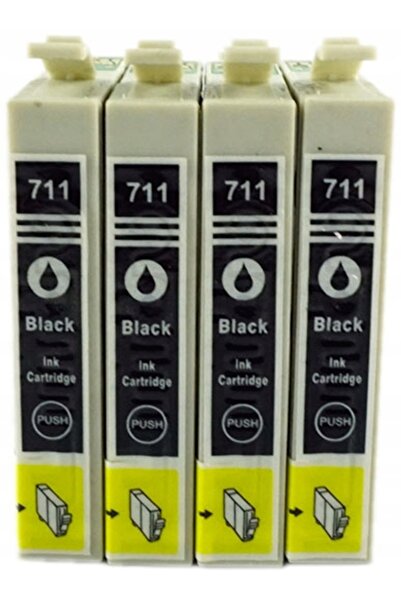 NO BRAND 4x Cerneală neagră Epson T0711 SX105 SX110 SX200 SX100