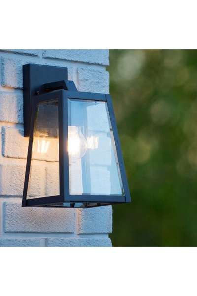Lucide MATSLOT Lampă de perete de exterior E27 60W, Metal/Sticlă IP23