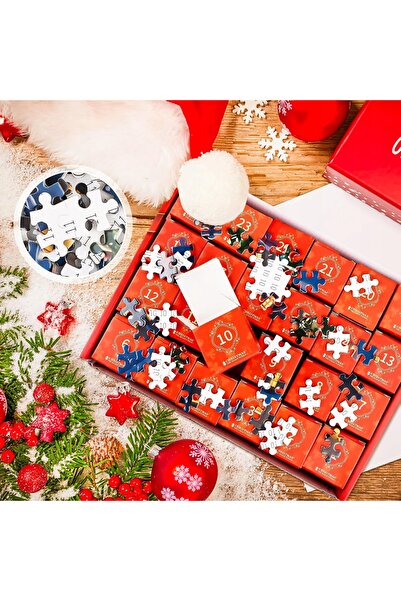 NO BRAND Calendar de Advent de Crăciun 2025 Puzzle, 24 de zile, Puzzle cu 100...