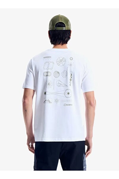 Berghaus Tricou Geo Mountaintry Essential Tee Am - alb pur L