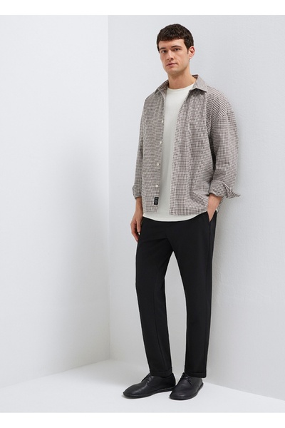 Mavi Low-Waisted, Slim Straight, Flat-Leg Drawstring Knitted Pants.