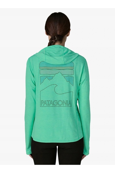 Patagonia Hanorac de damă Cap Cool Sun Hoody Peak Visions - aqua stone S
