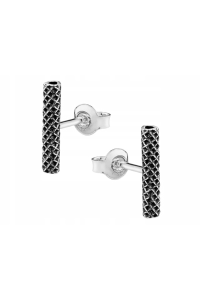 NO BRAND Cercei din argint, cu tijă dreaptă, tubulari, 10 mm, pentru femei, o...