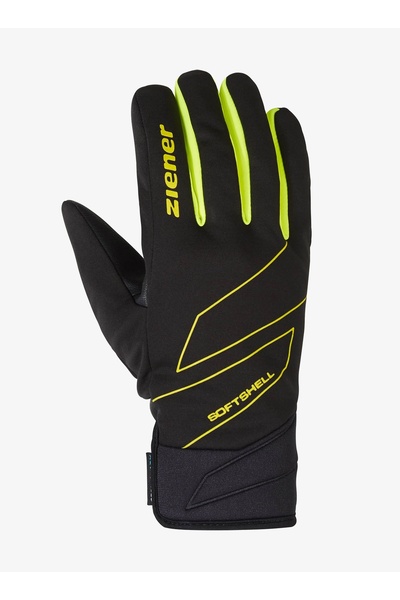 NO BRAND Mănuși softshell Ziener Ilion AS - galben otrăvitor 6