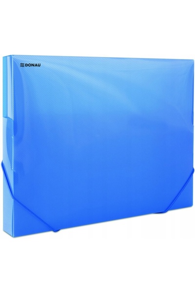 NO BRAND Dosar din plastic cu bandă elastică lărgită Donau A4 700µm albastru x3