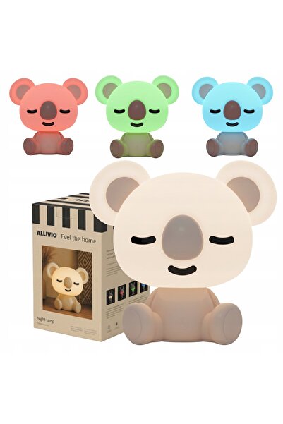 NO BRAND LAMPĂ DE NOAPTE PENTRU COPII RGB KOALA, FĂRĂ CABLU, CU SENSOR TACTIL...