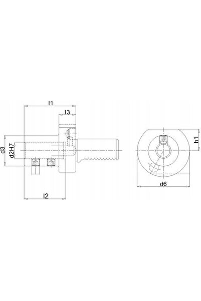 NO BRAND Port-șlefuitor VDI pentru burghie cu plăci interschimbabile E1 30x