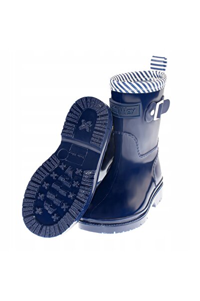 NO BRAND Cizme de ploaie pentru copii cu cataramă, bleumarin, Rain Way 27