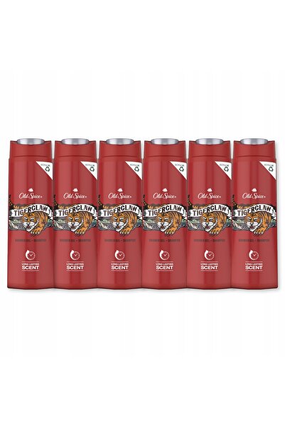 NO BRAND Old Spice Tiger Claw Gel de duș și șampon pentru bărbați 3 în 1, 6 x...