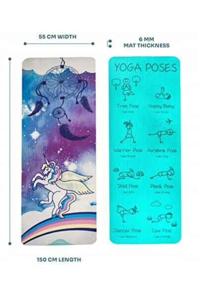 NO BRAND MYGA SWEET DREAMS Saltea de exerciții și yoga pentru copii, ușoară, ...