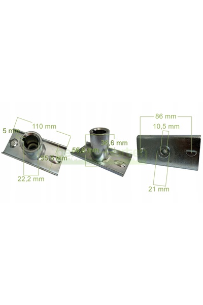 NO BRAND Suport cuțit Ø 22.2 mm + pană pentru mașina de tuns iarba Greenworks...
