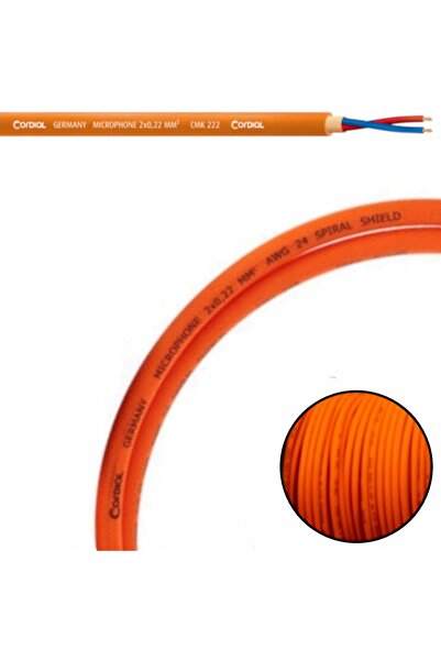 NO BRAND Cablu microfon portocaliu 5 m conectori XLR sudate manual Proel