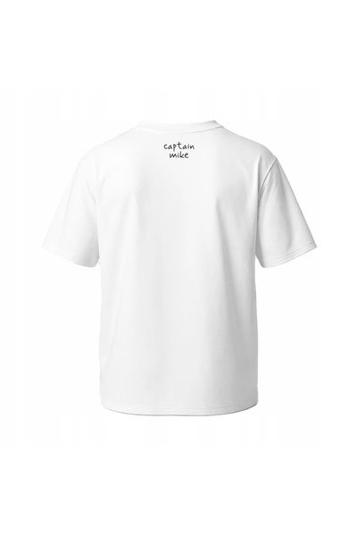 NO BRAND Tricou oversize bărbătesc, imprimat, din bumbac turcesc, alb, M