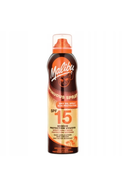 NO BRAND Ulei de protecție solară uscat în aerosol Malibu Spray Continuu SPF ...