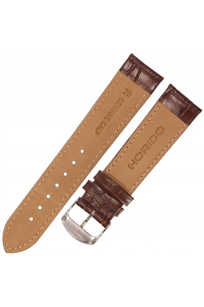 NO BRAND HORIDO 1320 - MARO ÎNCHIS - 20mm - Curea de ceas din piele