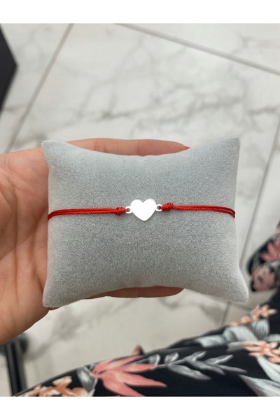 NO BRAND Brățară cu șnur de argint, pandantiv inimă, GRAWER GRATIS SILVER 925