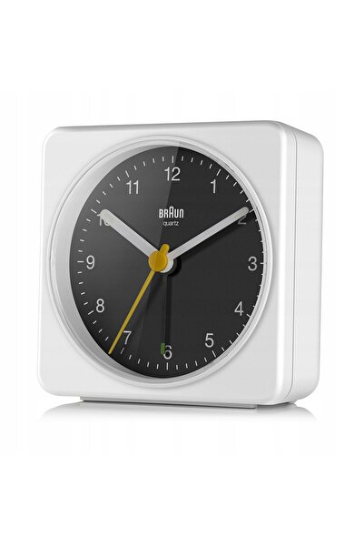 Braun BC03WB - 7.8x7.8cm - ALB / Negru - Ceas deșteptător cu indicator