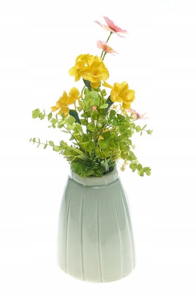 NO BRAND COMPOZIȚIE FLORALĂ VAZĂ DECORATIVĂ FLORI ARTIFICIALE