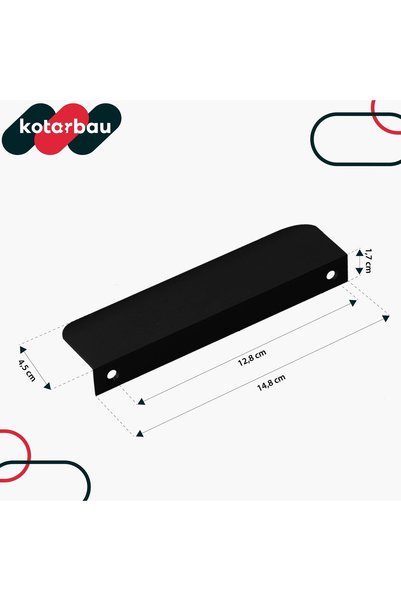 NO BRAND 148 mm Mâner de mobilă tip tragere pe margine, modern, din aluminiu,...