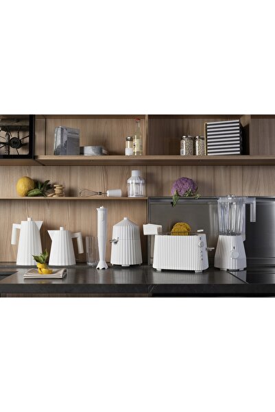 NO BRAND Blender cu recipient Alessi PLISSE – Alb