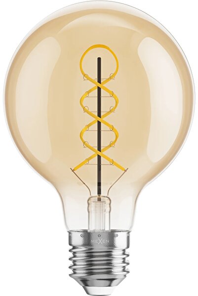 Mexen 10x Bec LED cu filament E27, lumină caldă, culoare chihlimbar, 8W=40W, ...