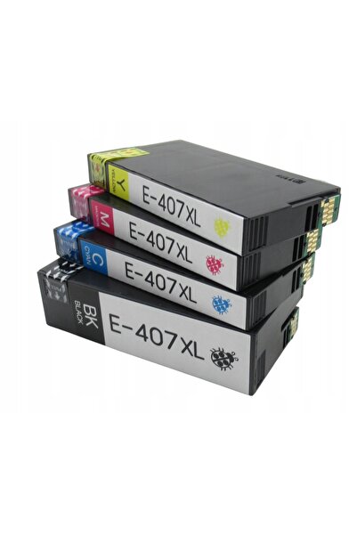 NO BRAND Cerneală pentru Epson 407XB T407 XL KIT 4 BUC
