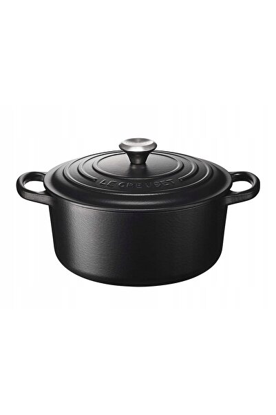 Le Creuset BRYTFANNA emailat negru rotund 22 cm 3.3 L