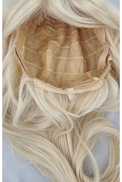 NO BRAND Perucă cosplay, lungă de 70 cm, stil anime manga, blond deschis, cu ...