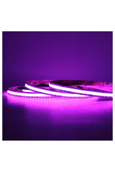 NO BRAND Bandă LED COB SLIM 5mm 400 LED/m lumină continuă tip neon FIOLETOWA ...