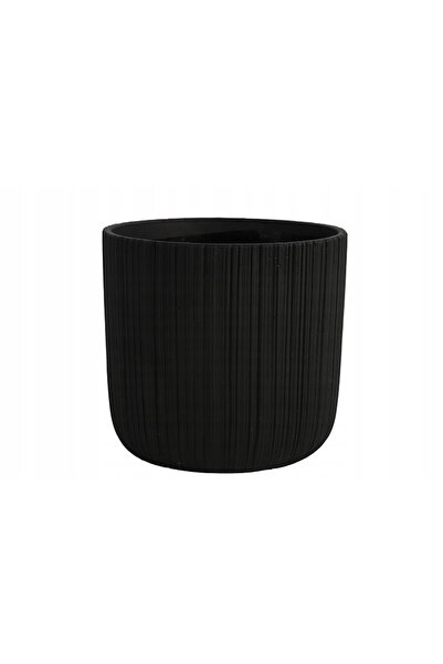 NO BRAND Capac ghiveci negru L Jolena înalt 19,5 cm.