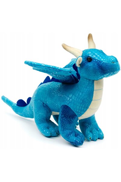 NO BRAND Jucărie de pluș „Dinozaurul Dragonul Albastru” – 26 cm