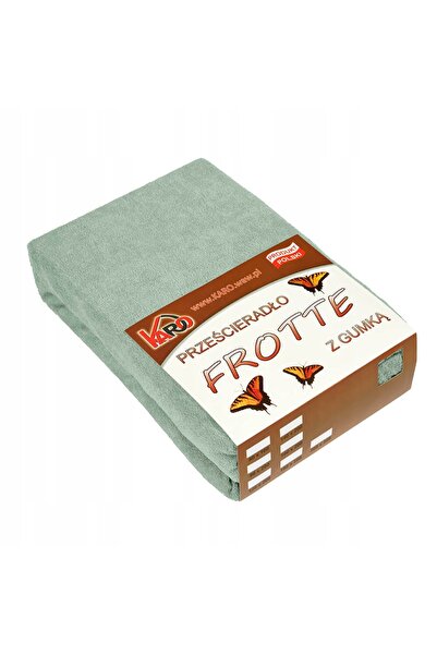 NO BRAND Cearșaf de pat din frotir cu elastic 140x200 olive 013 grosime 200g/...