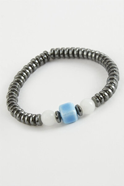SORA GROUP Quartz & Hematite Natural Stone Bracelet