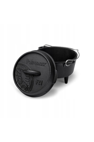 NO BRAND Oală din fontă cu picioare Petromax Dutch Oven FT1 - negru