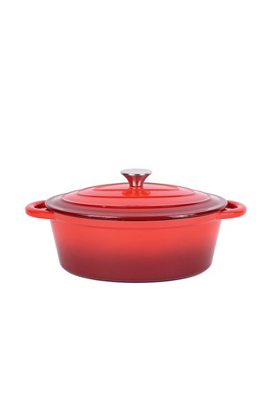 NO BRAND BRYTFANNA ŻELIWNA IRON 29X11CM 4,2L ROȘU