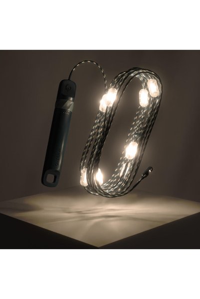 NO BRAND Ghirlandă luminoasă de camping reîncărcabilă USB C - 200 Lumeni