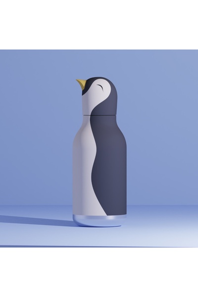 NO BRAND Sticlă termică pentru copii Asobu Bestie Bottle 0,46 l – pinguin