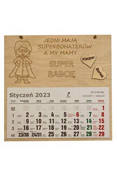 NO BRAND Calendar SUPER BUNĂCIĂ Ziua Bunicii pentru bunica orice gravură CADOU