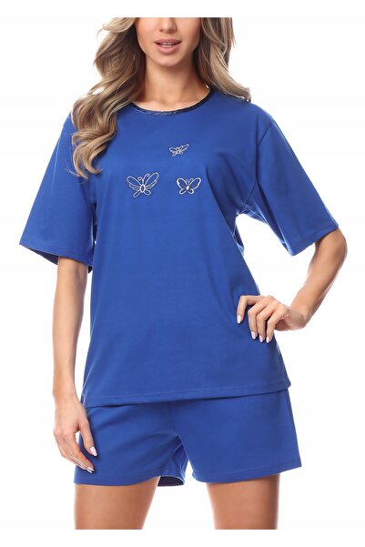NO BRAND Pijamale de damă Merry Style, din bumbac, cu tricou și pantaloni scu...