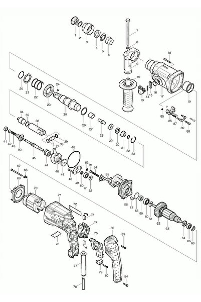 NO BRAND HR2470 HR2470F MANȘON DE PRINDERE SDS PLUS + SET COMPLET PENTRU MAȘI...