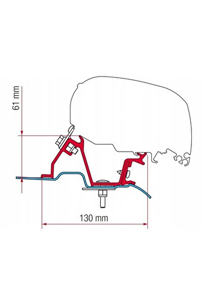 NO BRAND Adaptor pentru copertină F80/F65 Sprinter Crafter Fiamma
