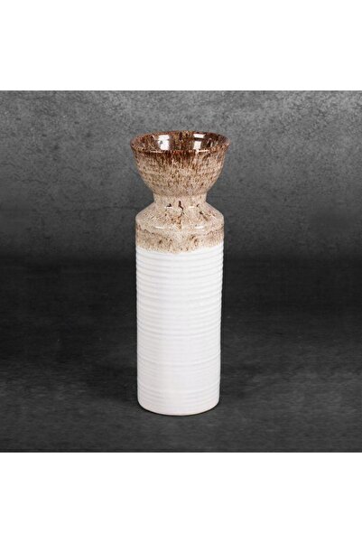 NO BRAND Vază decorativă Erina (07) (FI) 13x35 cm Albă