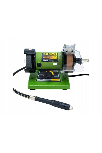 NO BRAND PROCRAFT Polizor de banc cu două discuri 75mm 150W + Ax flexibil PBG400