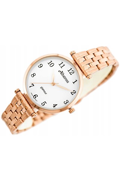 ALBATROSS Ceas de damă Glamour ABBB97 (za537c) aur roz/alb