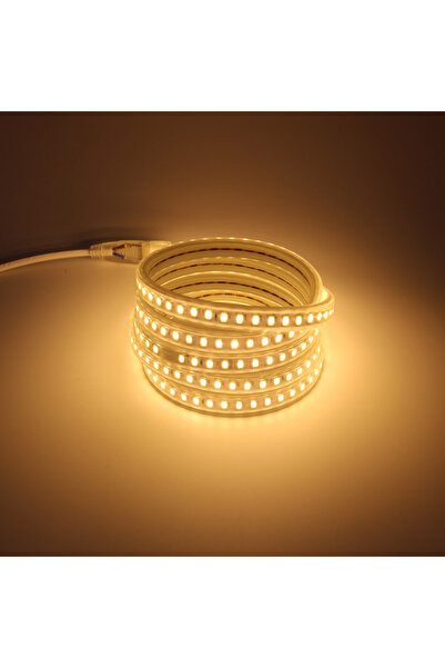 NO BRAND 2835 Bandă LED 230V 100 LED-uri pe 1m. SET 15m cald