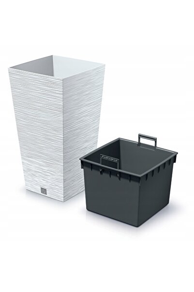Prosperplast Ghiveci FURU Square DFSH300 30x30 h55 - Alb