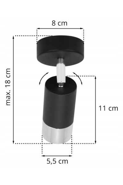 NO BRAND Reflector LED GU10 montat pe tavan și perete, tip spot.