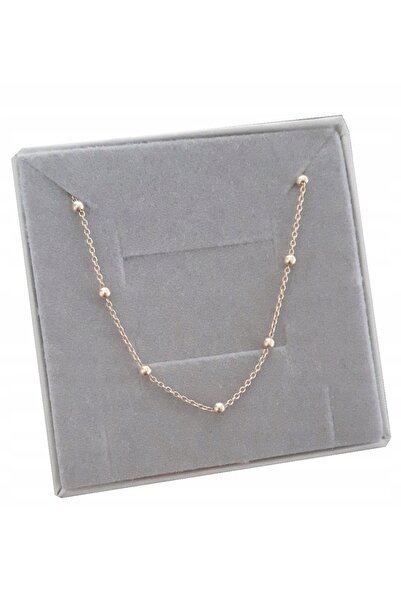 NO BRAND Colier delicat cu bile, choker auriu cu mărgele tip bilă SR925 40