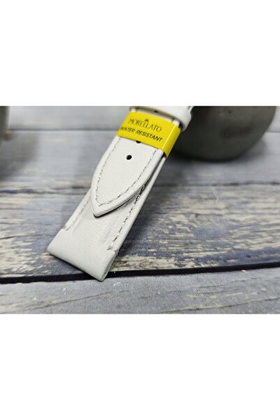 NO BRAND Curea de ceas din piele albă impermeabilă MORELLATO ALGHERO 22 mm X6168